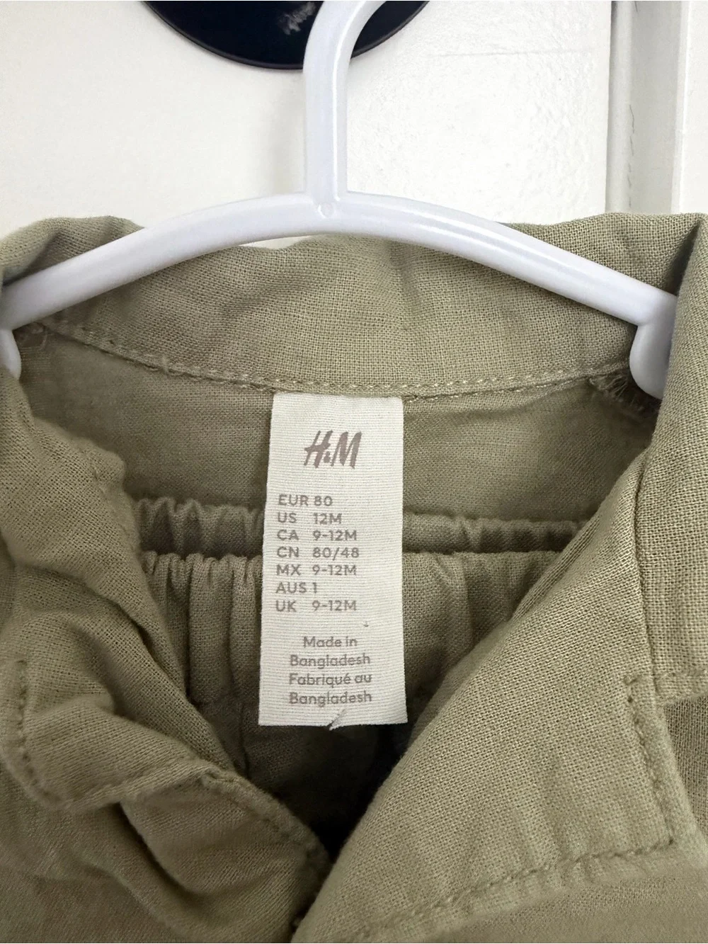 H&M Kids Light Olive Green Button-Down Shirt